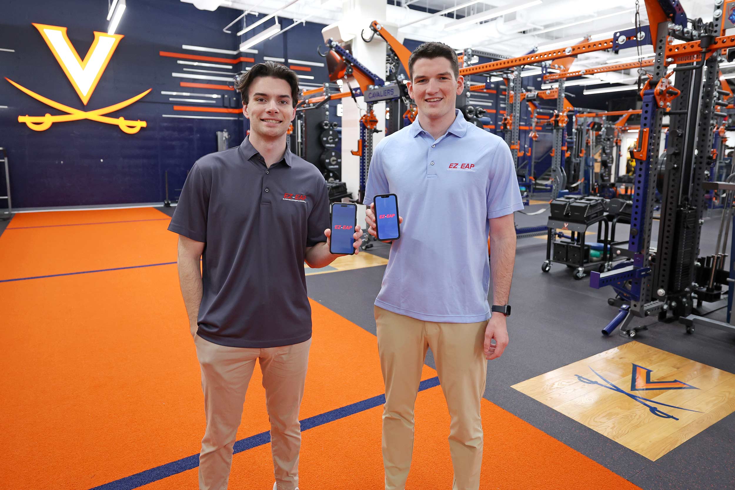 CNL student Jacob Swisher (right) and engineering graduate A.J. Peppers