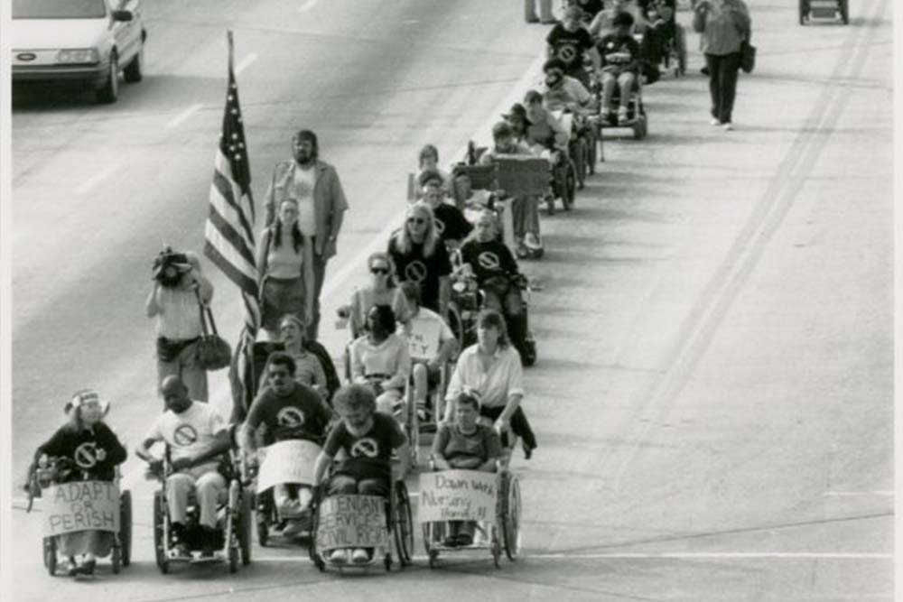 wheelchairs disability rights march 1990